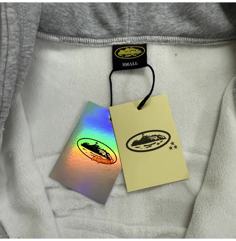 Island Puff Print Zip Hoodie