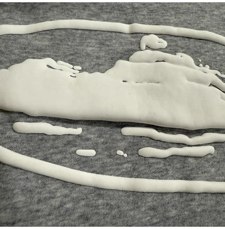 Island Puff Print Zip Hoodie